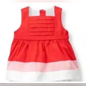 Janie And Jack Sweet Sailing Coral Pink And White Top Baby Girl Size 0-3 Months